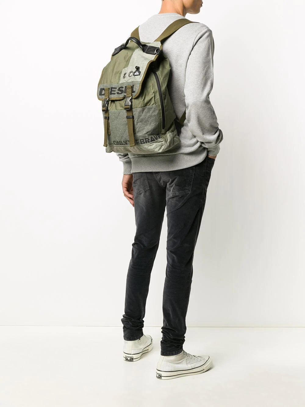 logo foldover backpack - 2