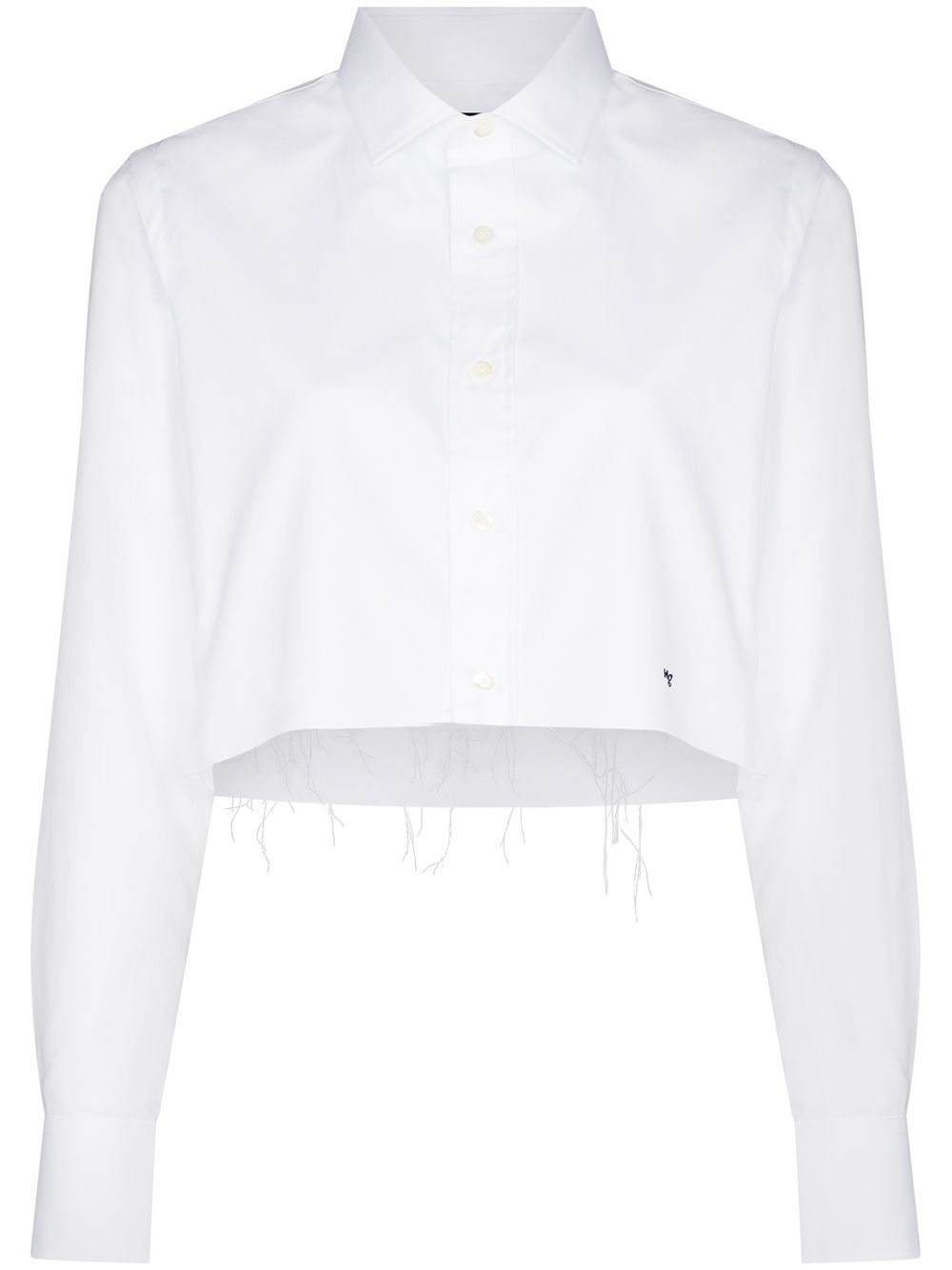long-sleeve cropped shirt - 1