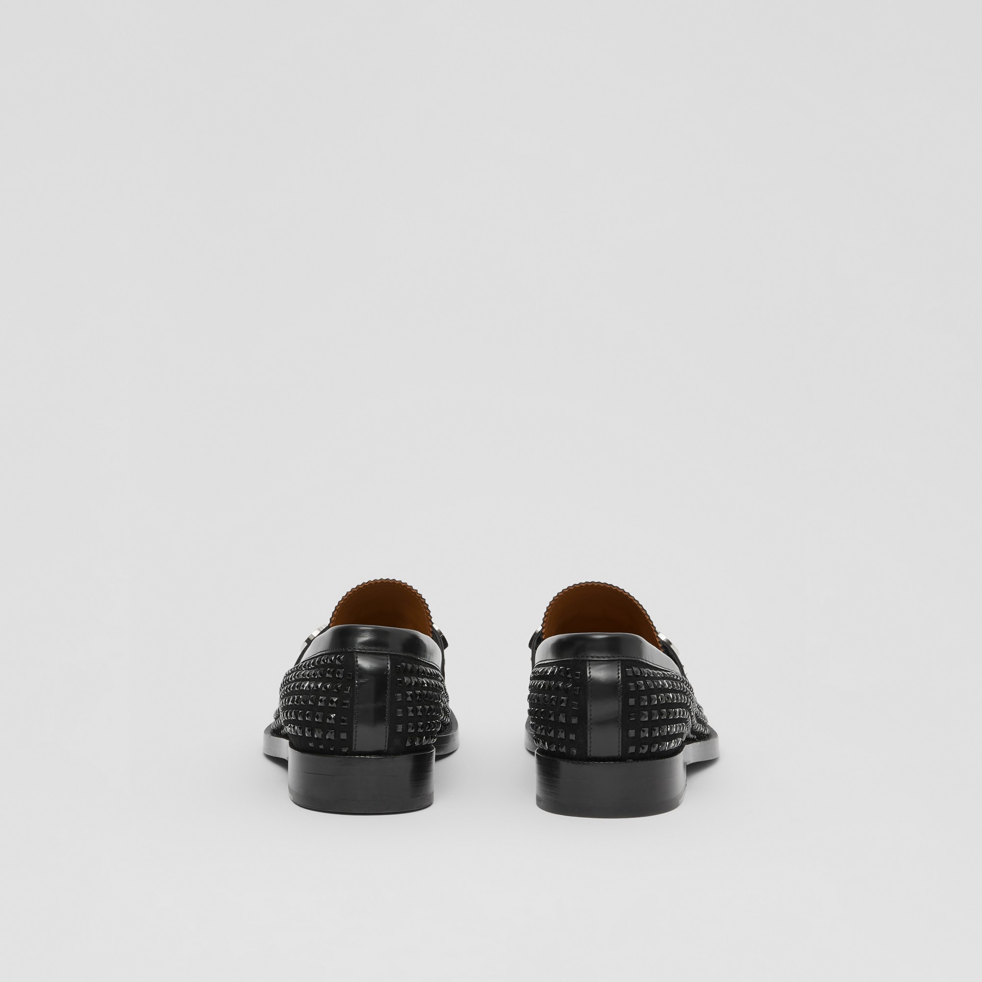 Logo Detail Crystal-embellished Suede Loafers - 5