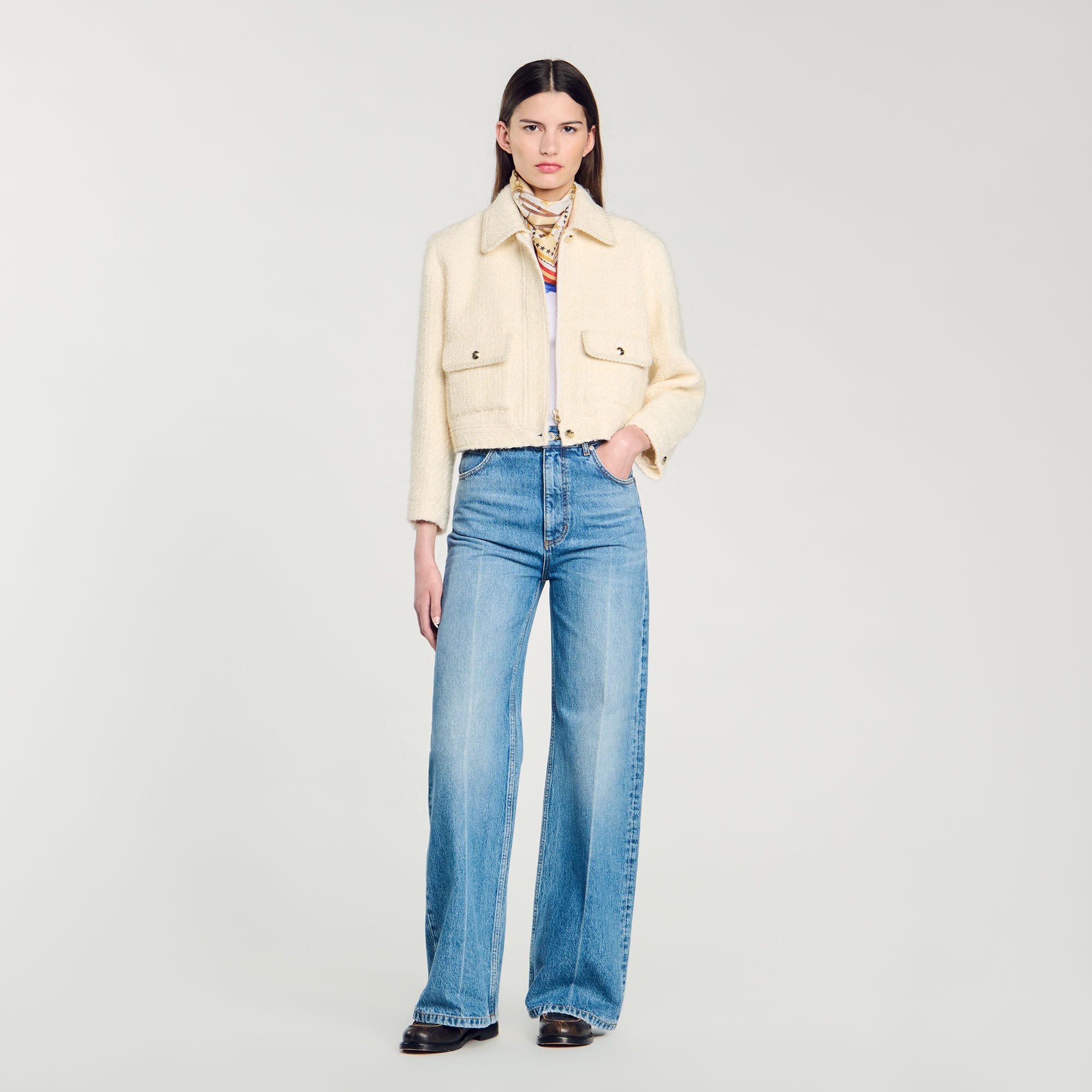 CROPPED TWEED JACKET - 2