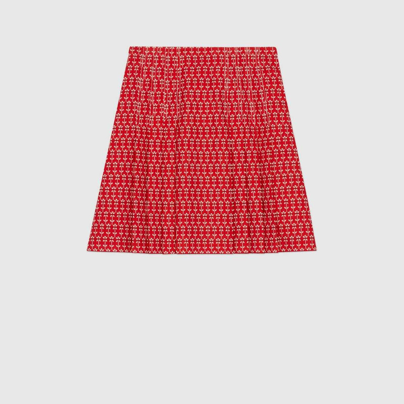 Daisy jacquard pleated skirt 1