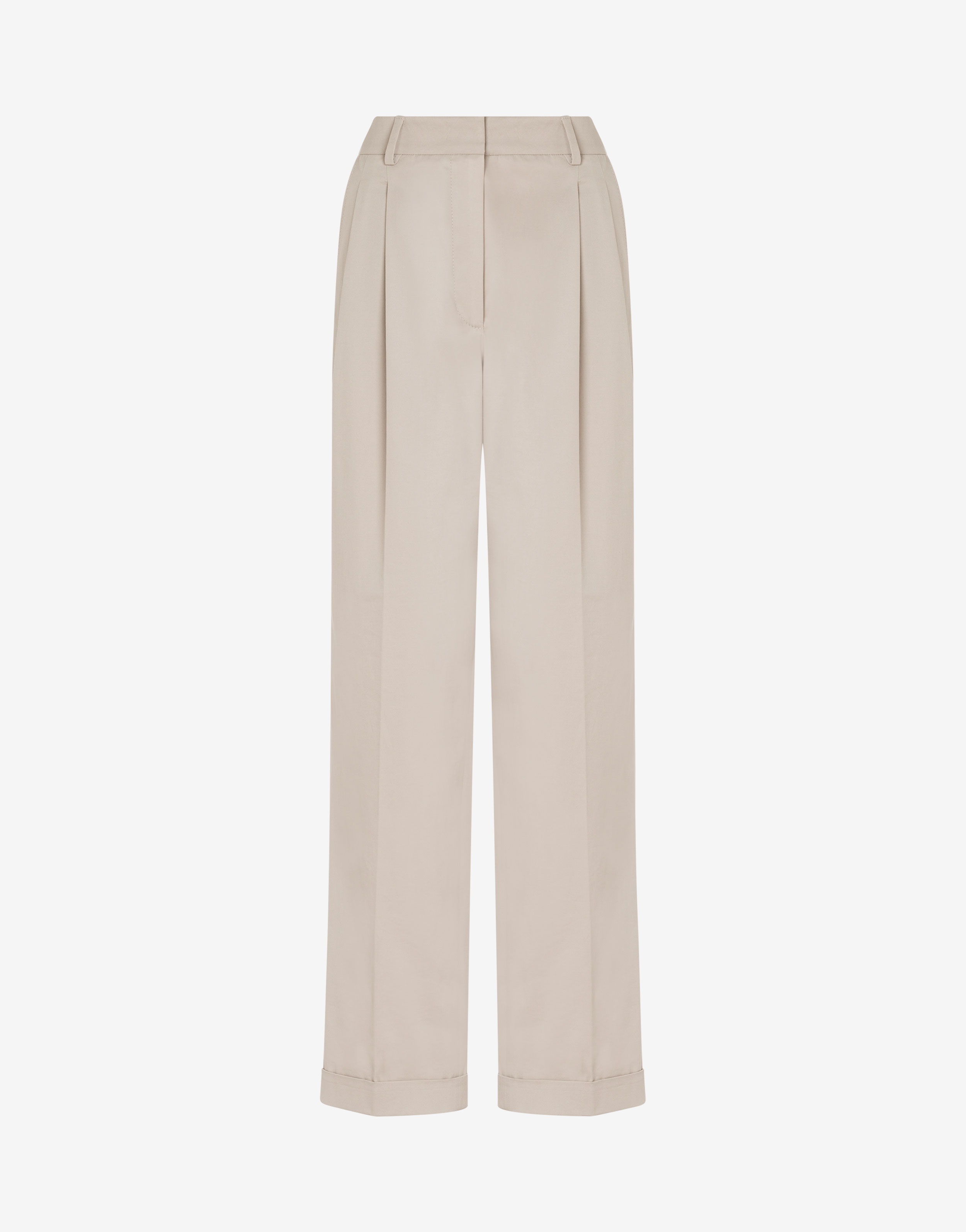 STRETCH COTTON CANVAS TROUSERS - 1