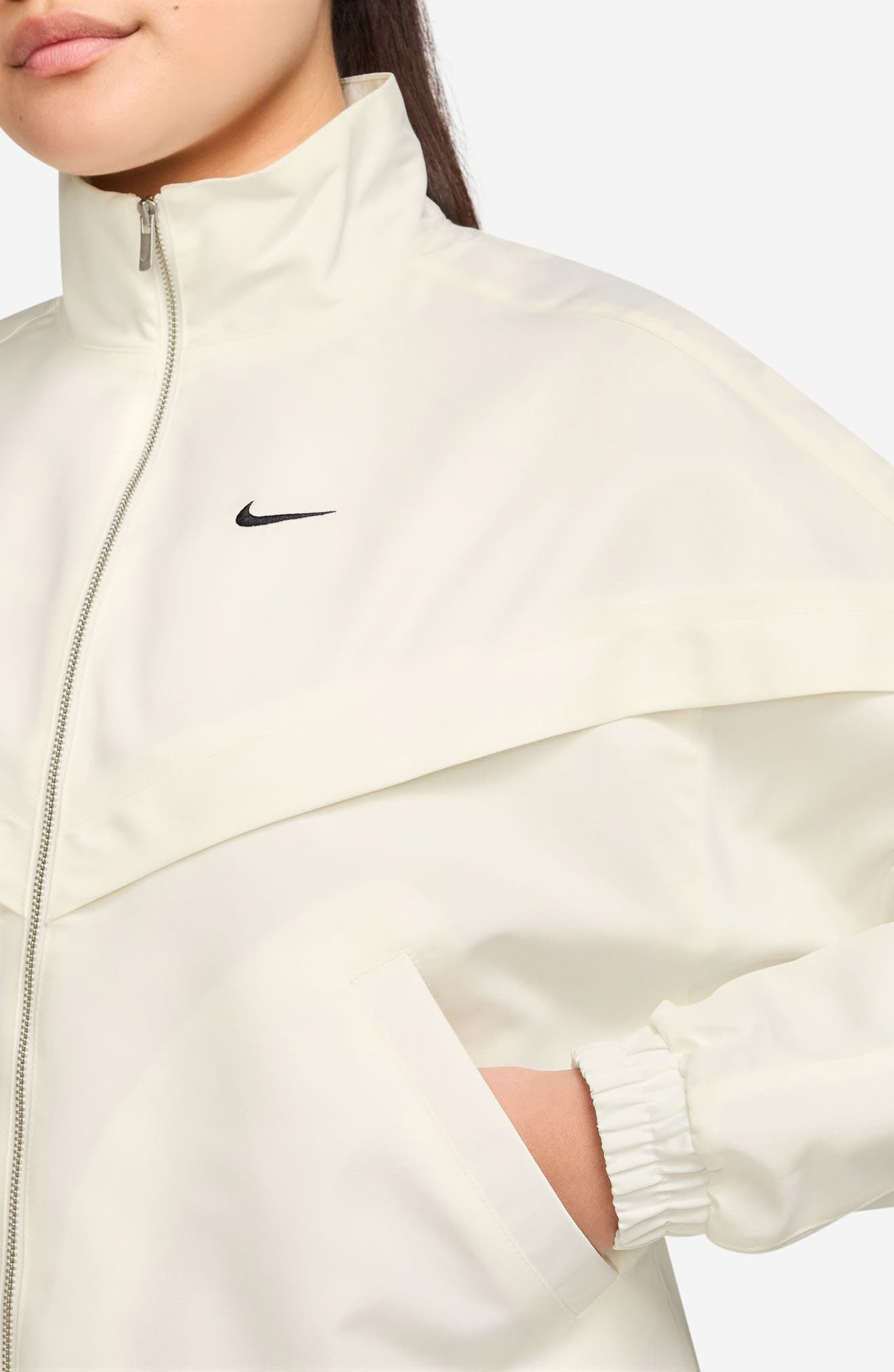 Nike Sportswear Windrunner Shine Jacket in Sail/Black at Nordstrom - 3