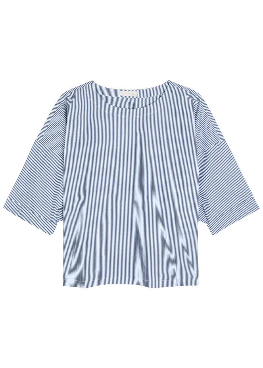 Suzie Kondi Saria Striped Cotton-poplin top - 1