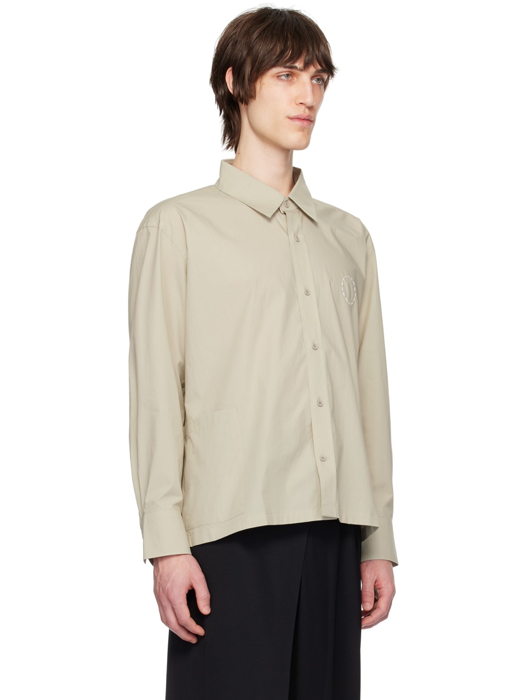 Beige Circle Shirt - 2