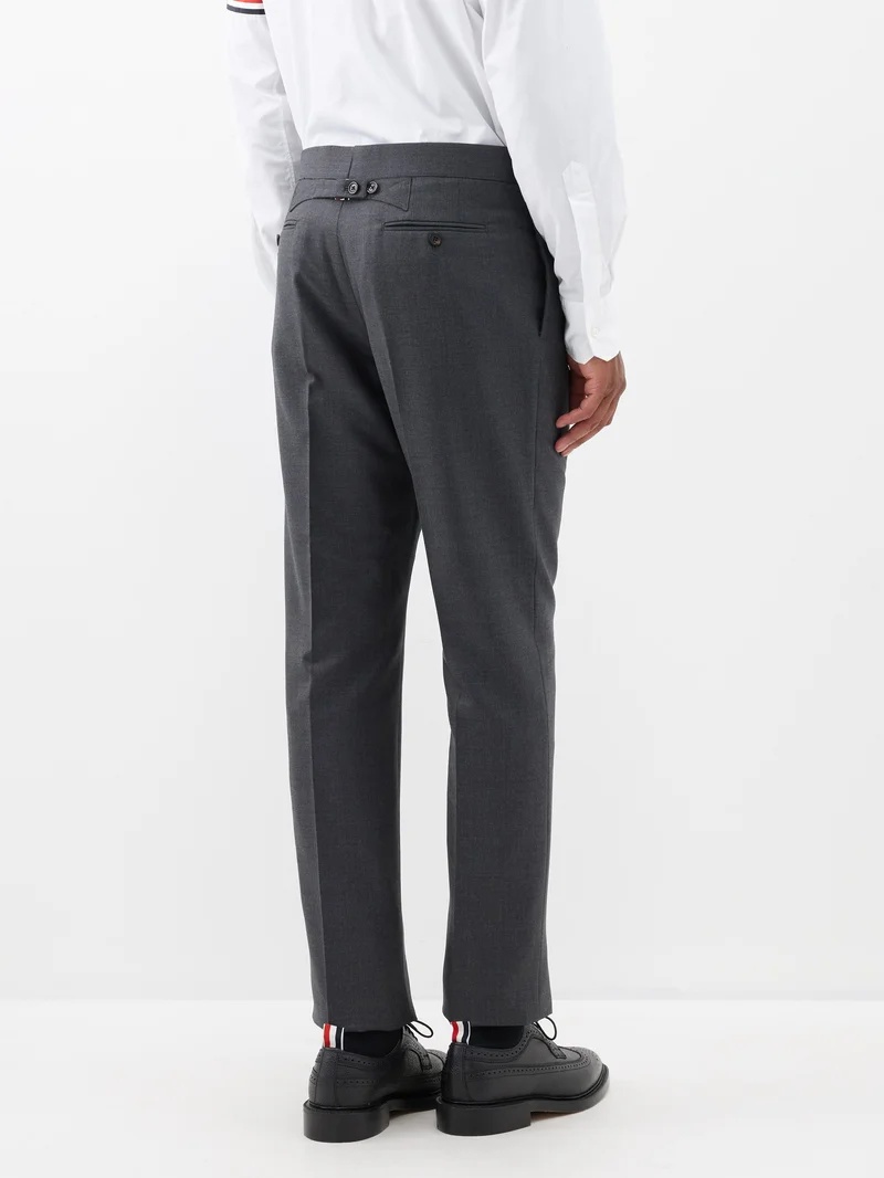 Super 120s wool suit trousers - 5