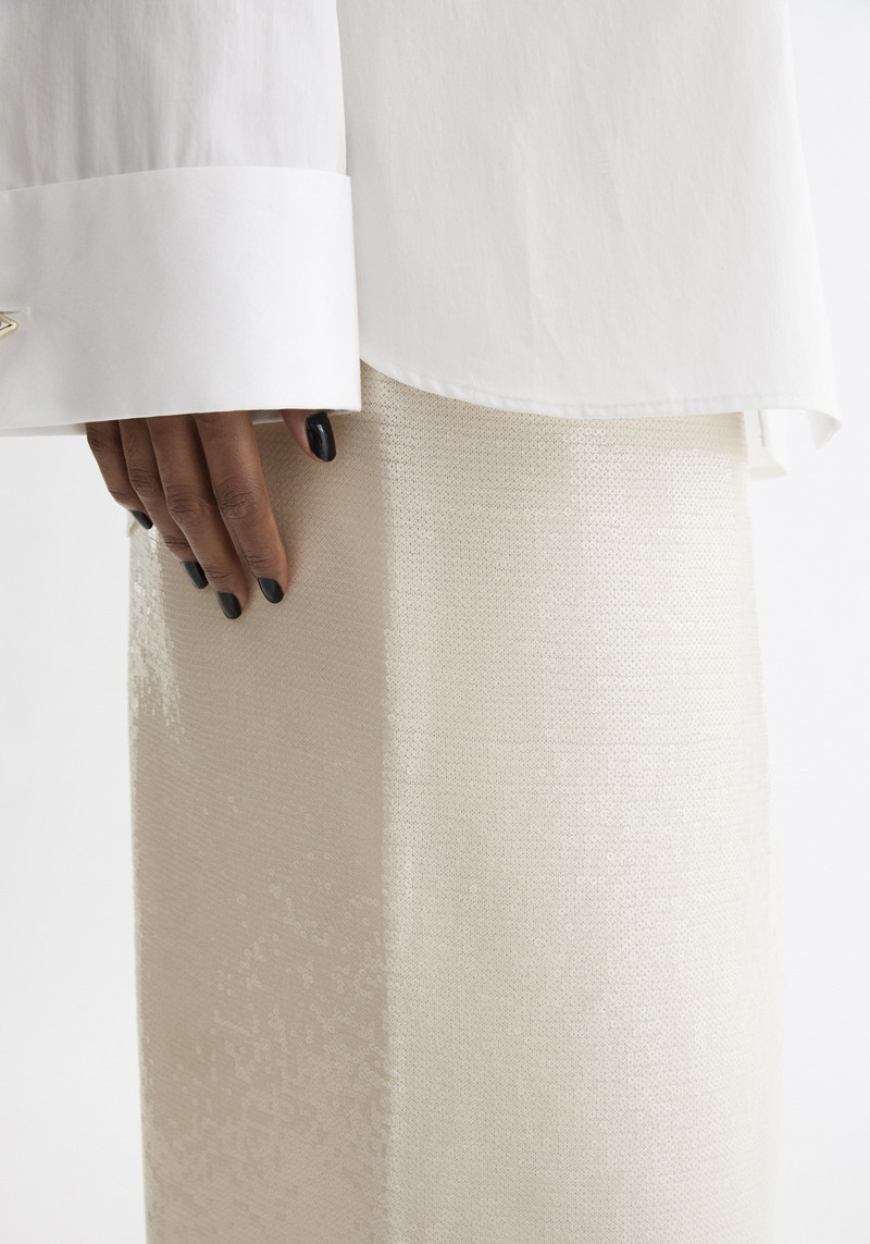 MARISOL Sequin midi skirt 3