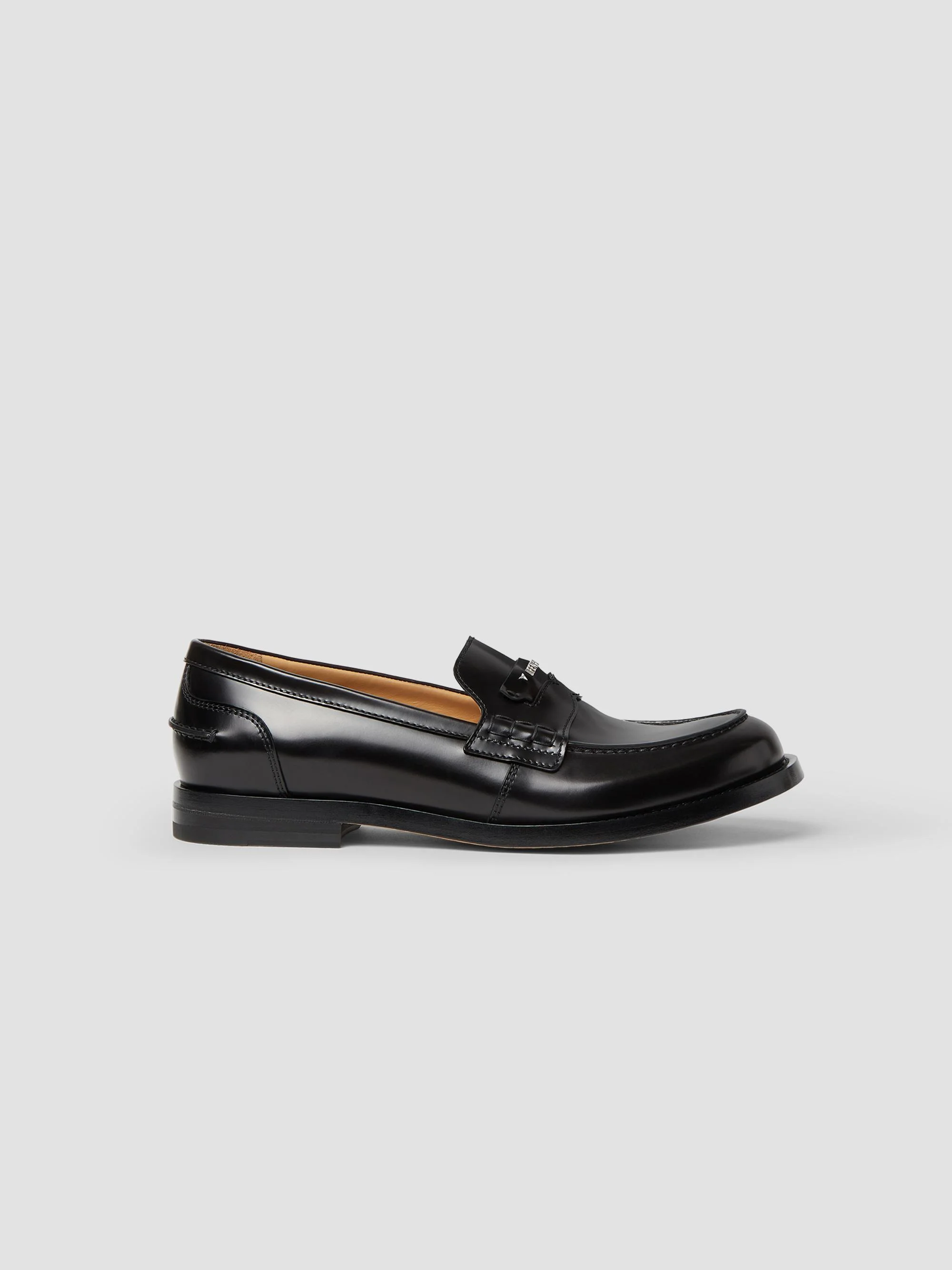 Men Logo Leather Loafers - Nero - 1