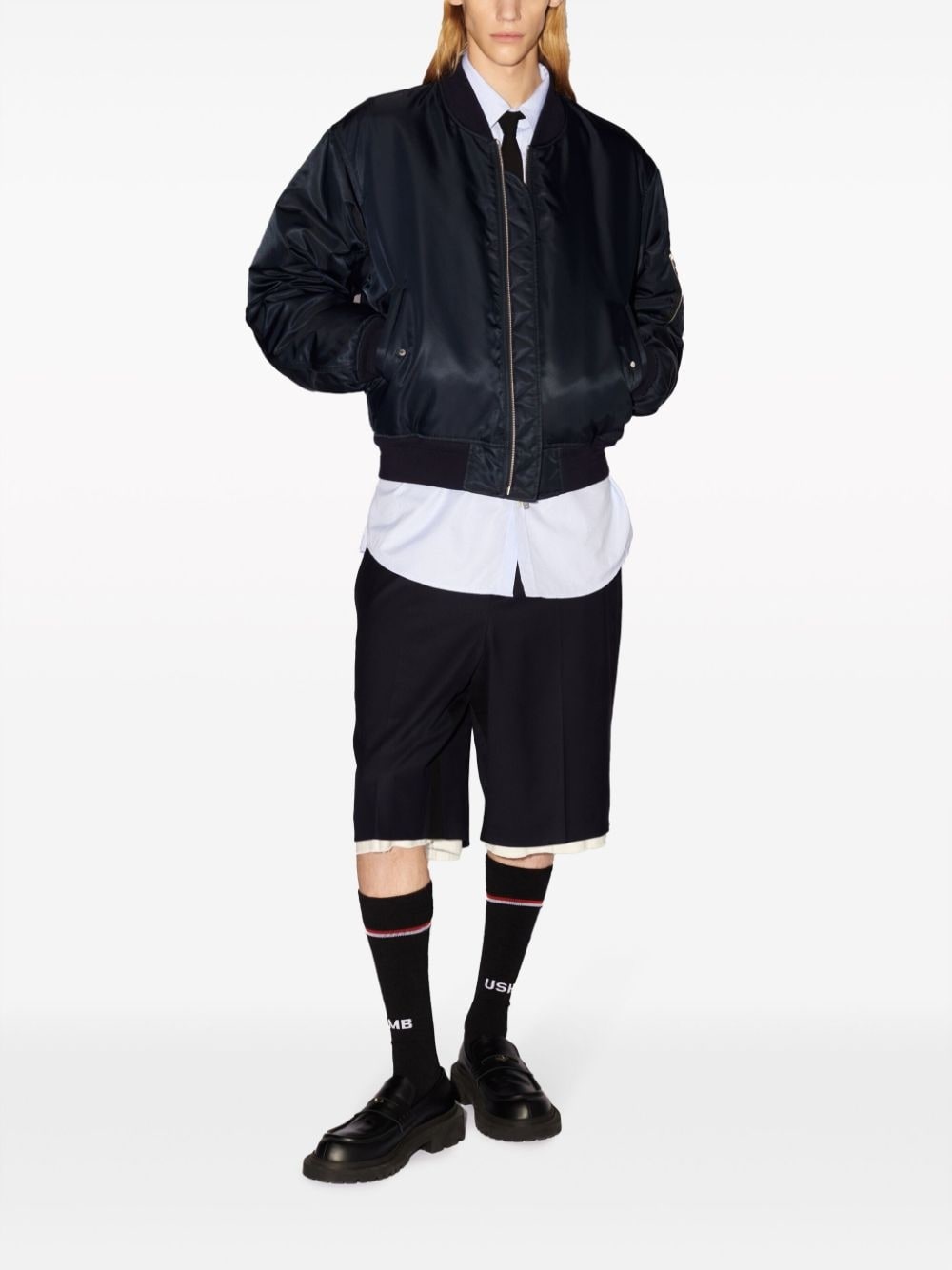 logo-appliquÃ© bomber jacket - 3