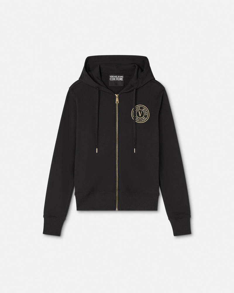 V-Emblem Zip Hoodie - 1