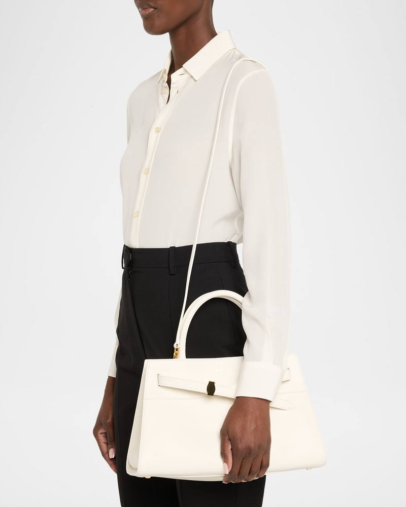 VERONICA BEARD Dash Buckle Leather Crossbody Bag outlook