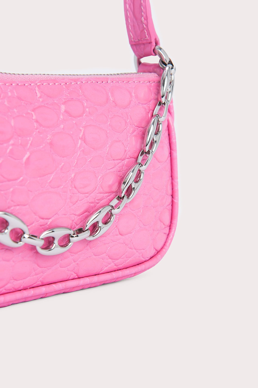 Mini Rachel Lipstick Circular Croco Embossed Leather - 5