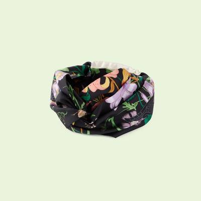 GUCCI Flora print silk headband outlook