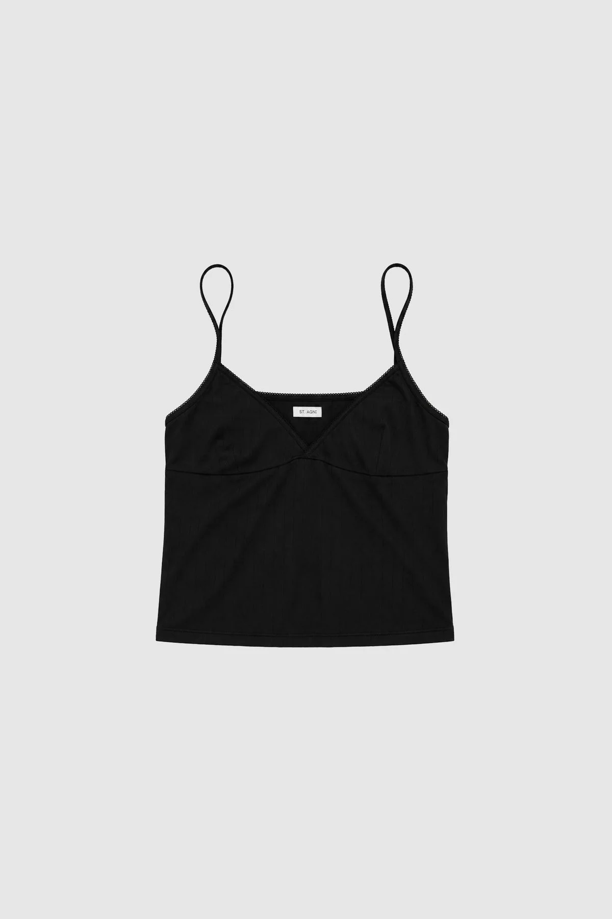 Pointelle Cami - Black - 1