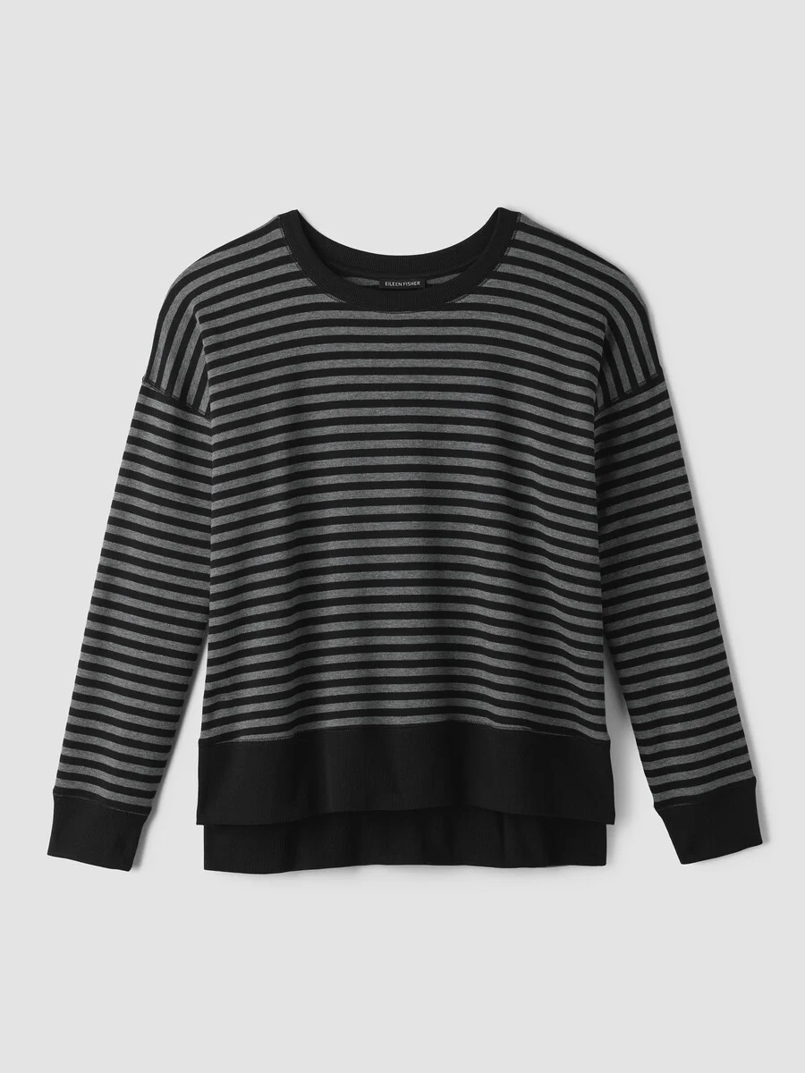 Striped Cozy Brushed Terry Box-Top - 1