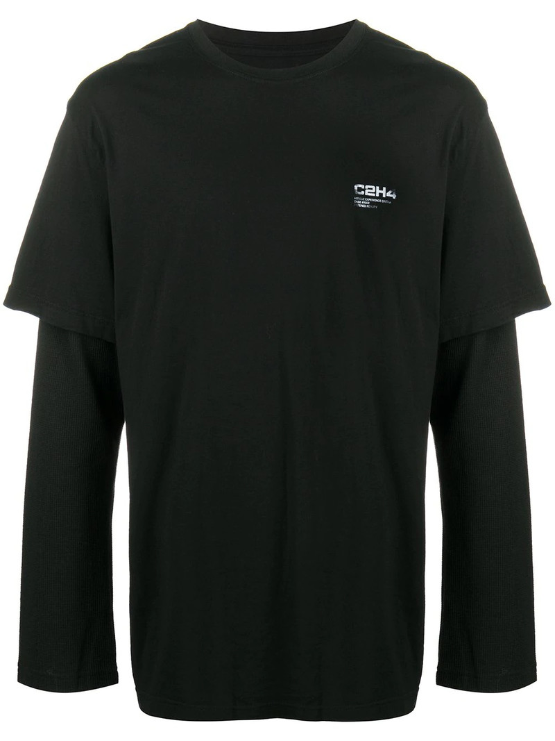layered logo print T-shirt 1