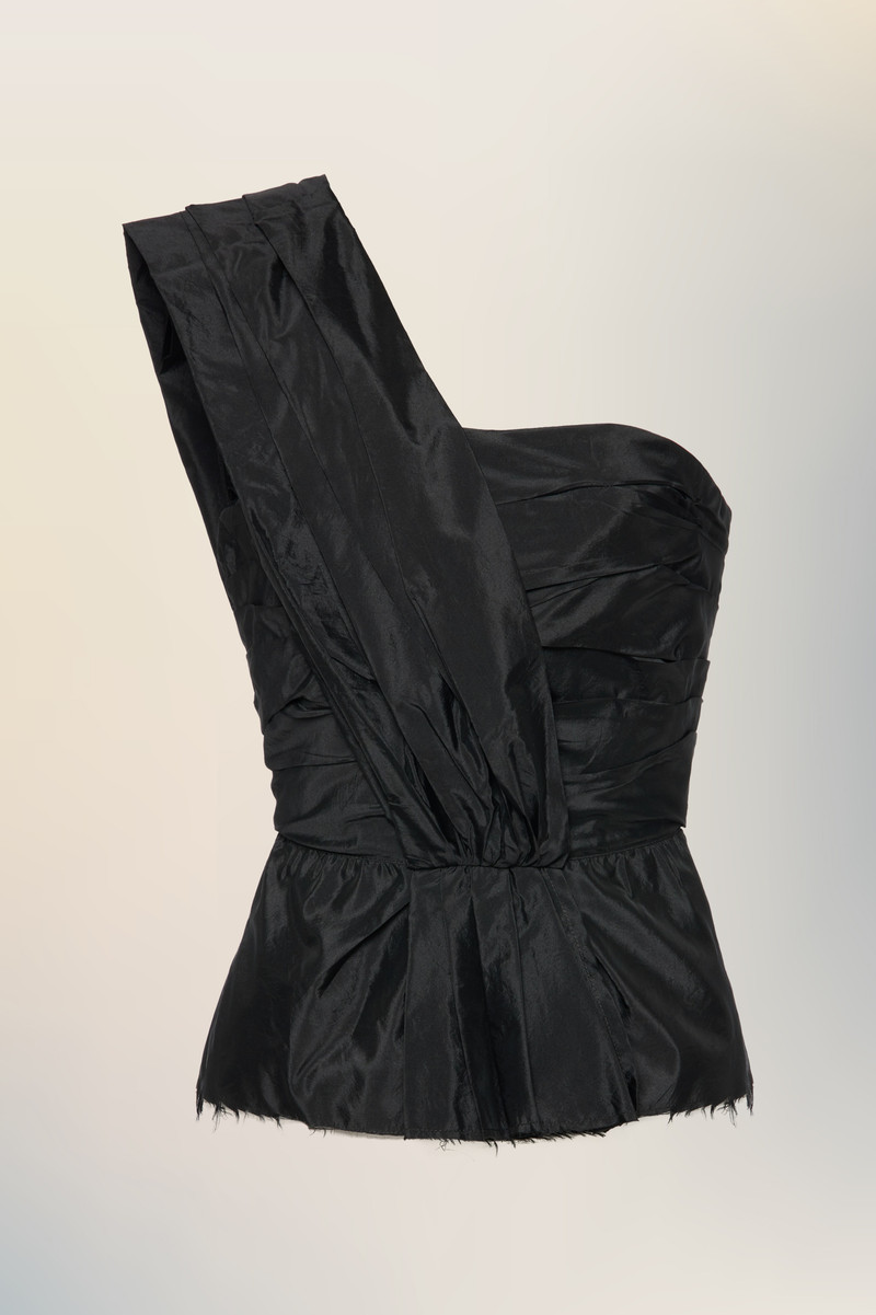 Maison Margiela Asymmetric draped top outlook