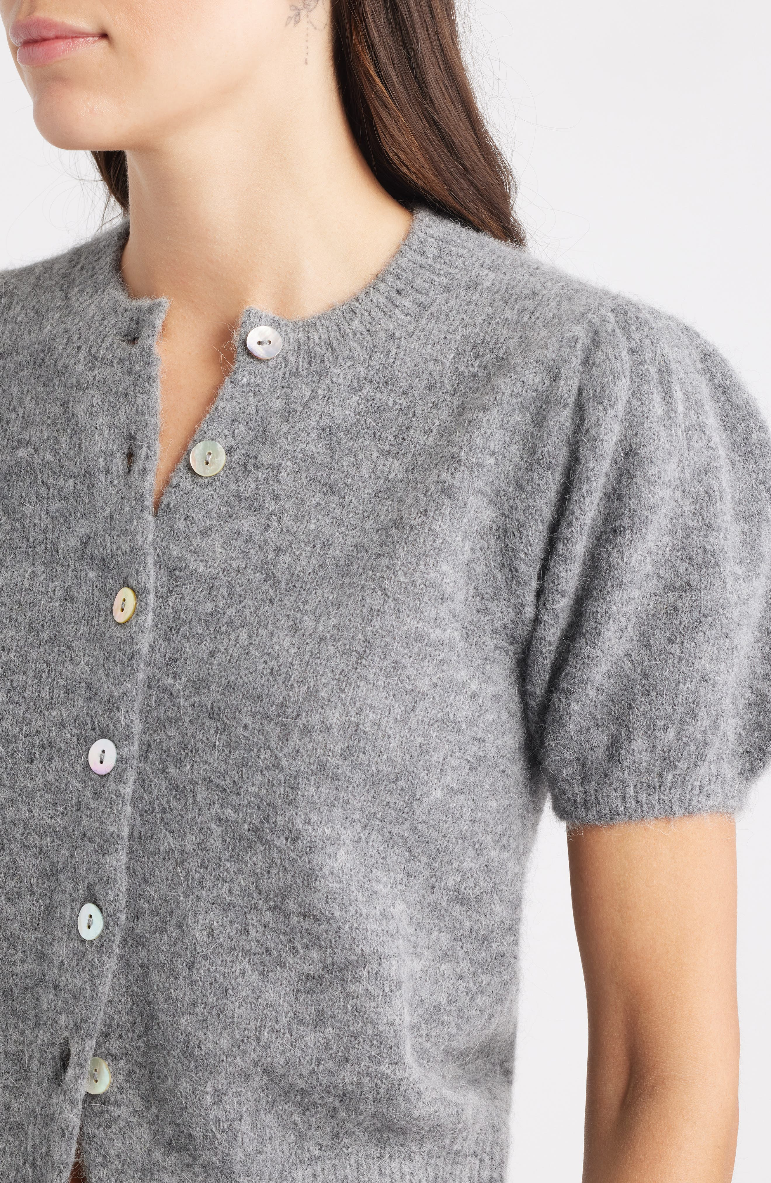 DÔEN Anisa Cardigan in Dark Heather Grey at Nordstrom - 4