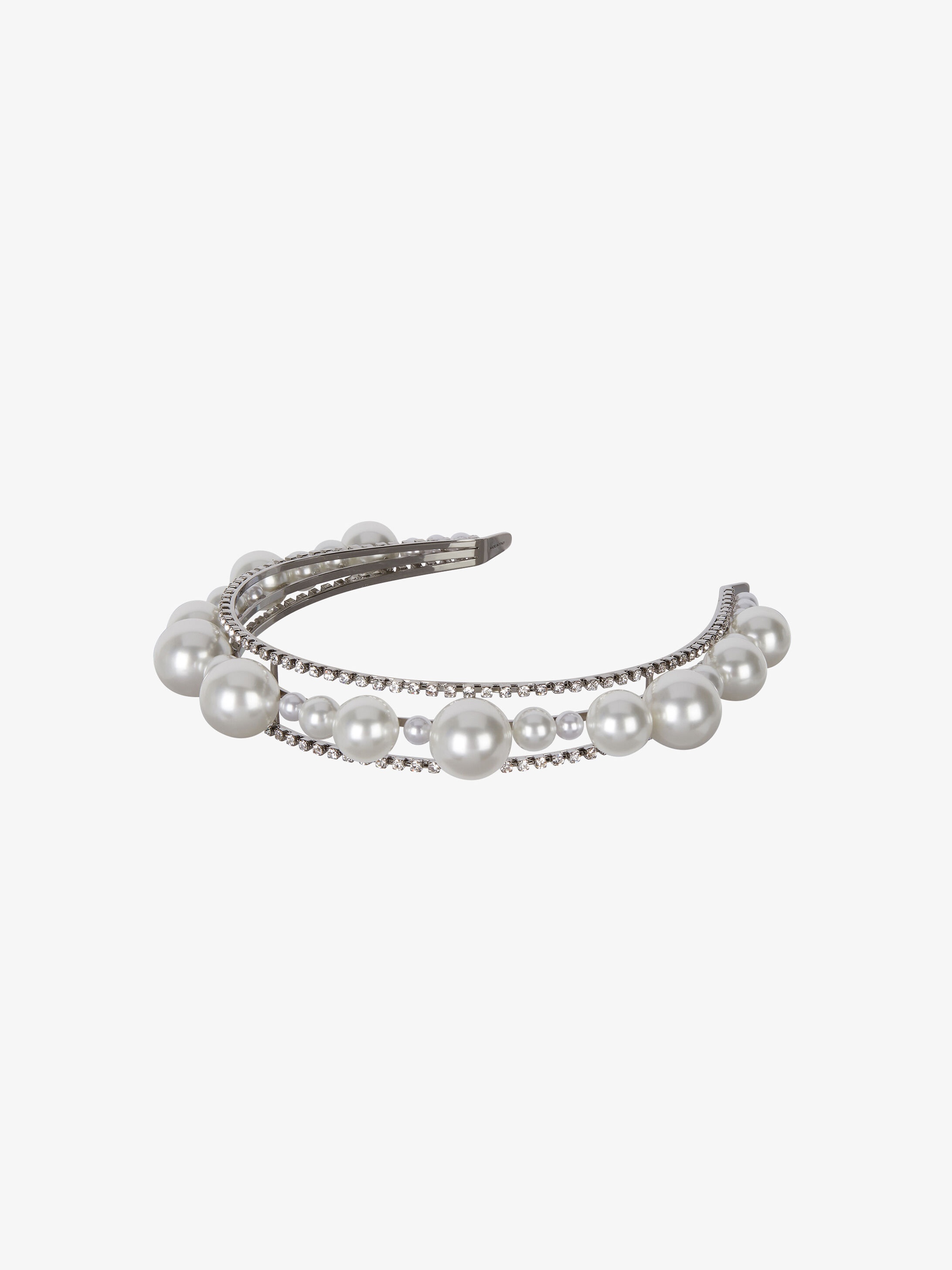 Ariana headband in pearls and crystals - 7