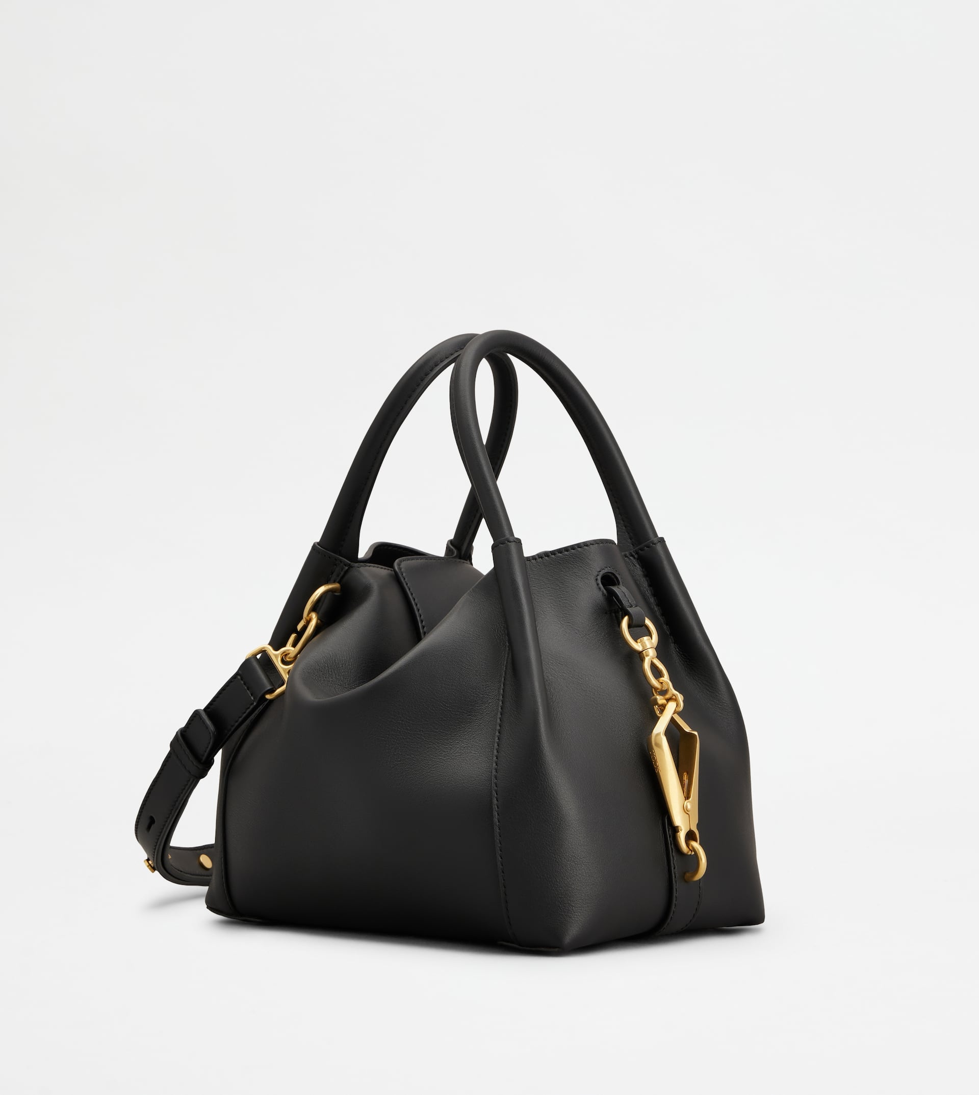 SATCHEL IN LEATHER MINI - BLACK - 3