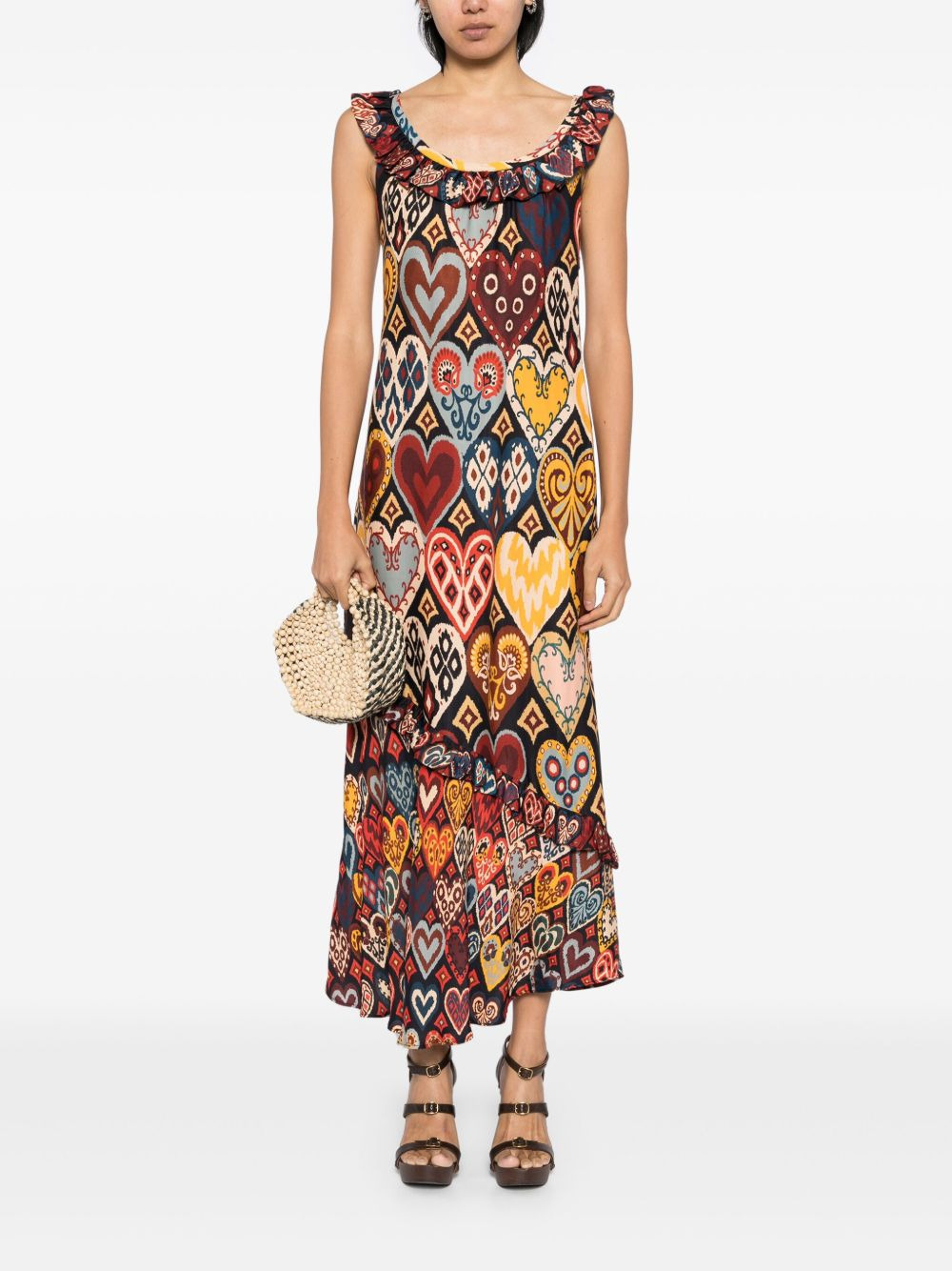 hearts ikat maxi dress - 2