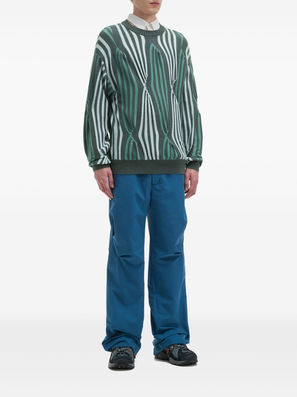stripe-intarsia sweater - 2