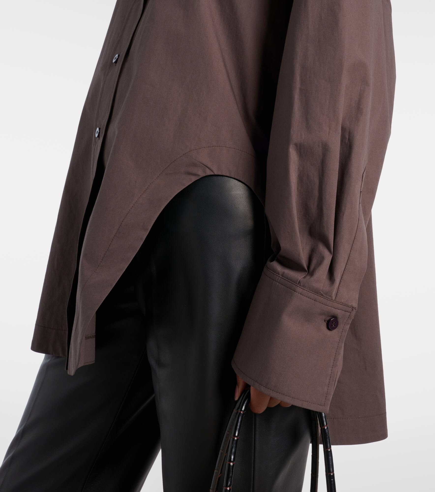 Diana oversized cotton poplin shirt - 5