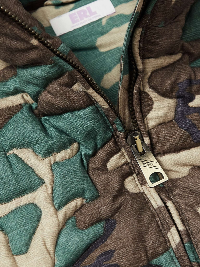 Quilted Camouflage-Print Cotton Down Jacket 5