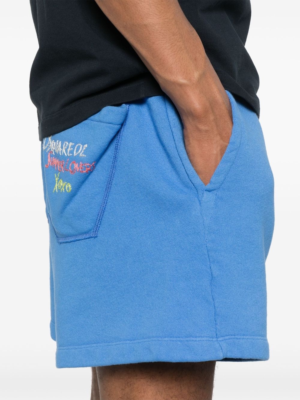 logo-embroidered shorts - 5