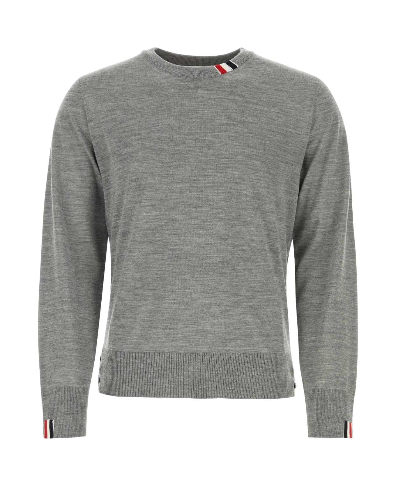 Melange Grey Wool Sweater - 1