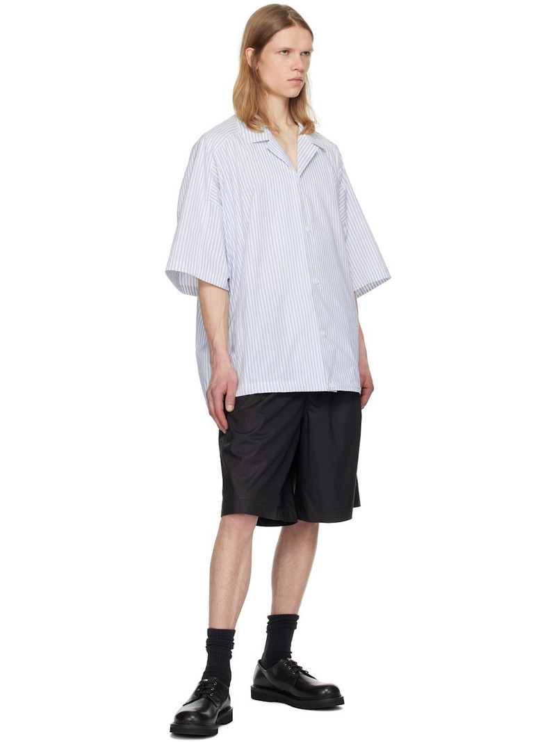 JUUN.J Juun. J Blue Stripe Coach Short Sleeve Shirt outlook
