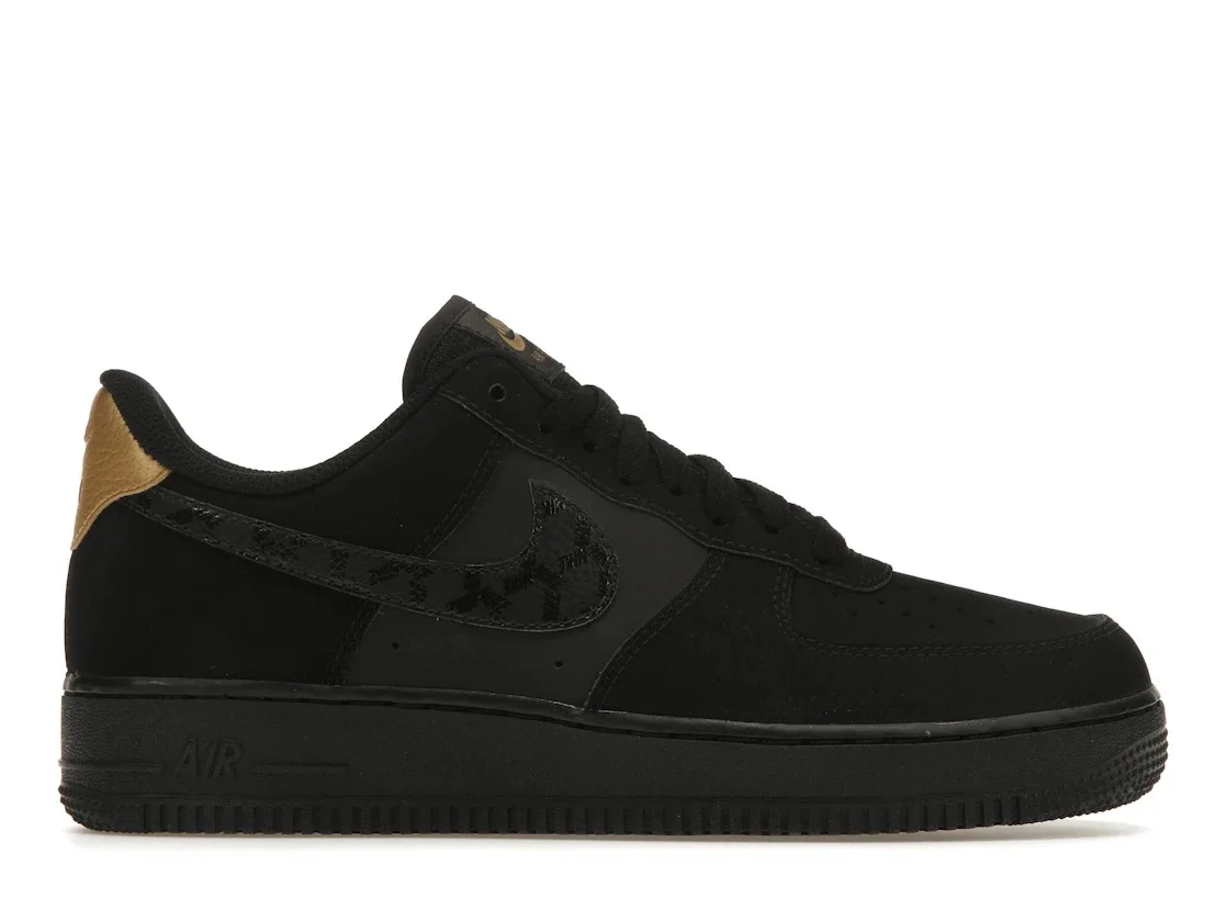 Nike Air Force 1 Low Nubuck Black Metallic Gold (2021) - 1
