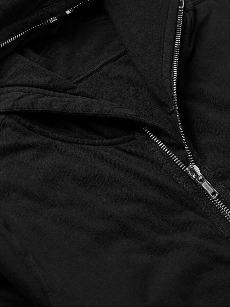 Slim-Fit Cutout Padded Cotton-Jersey Zip-Up Hoodie 5