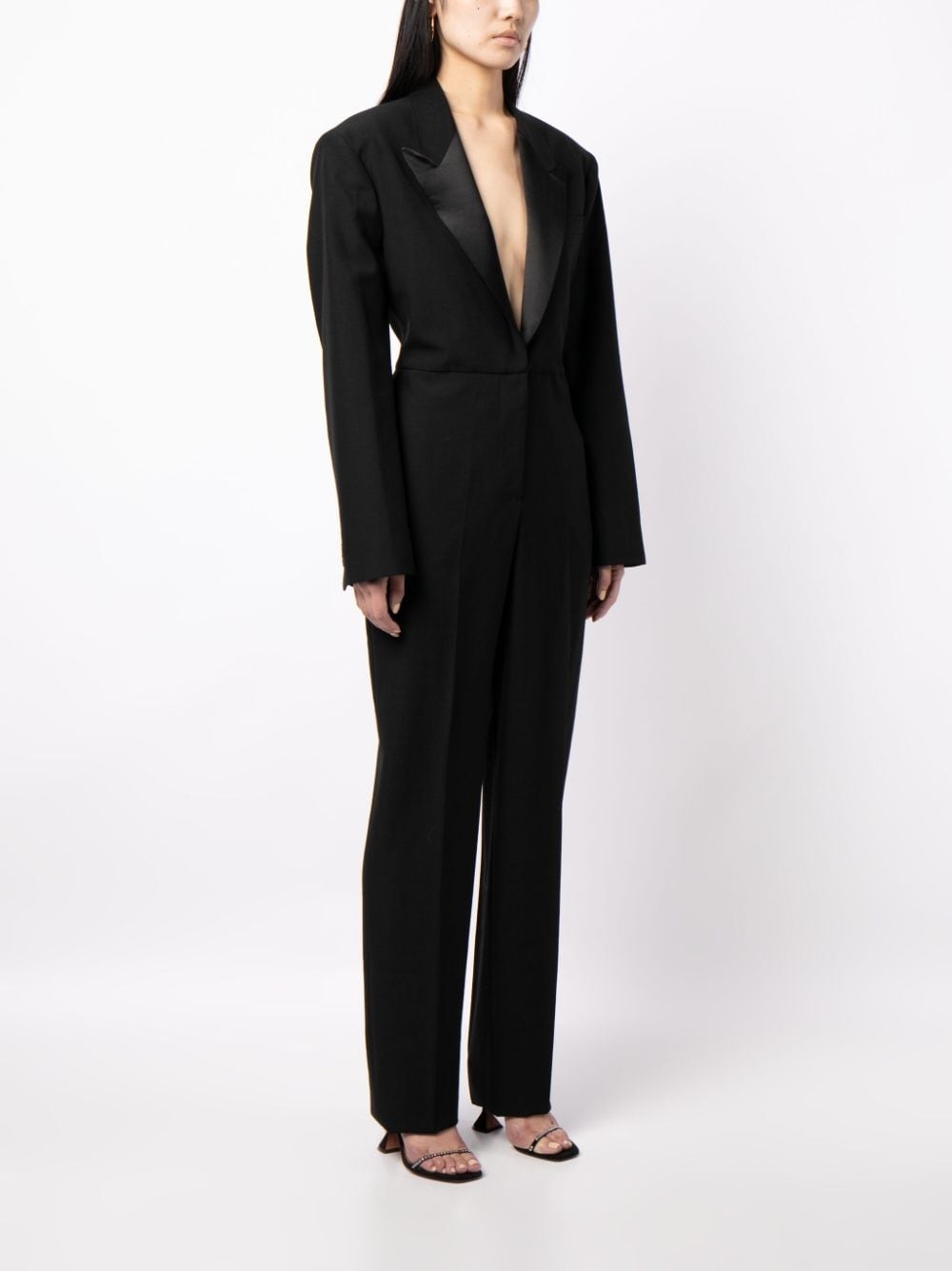 tailored wool jumpsuit - 3