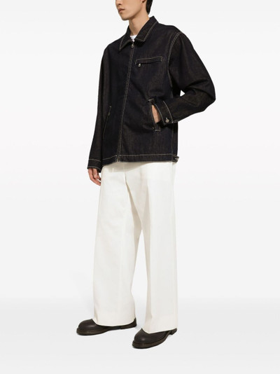 Dolce & Gabbana contrast-stitch zip-up denim jacket outlook