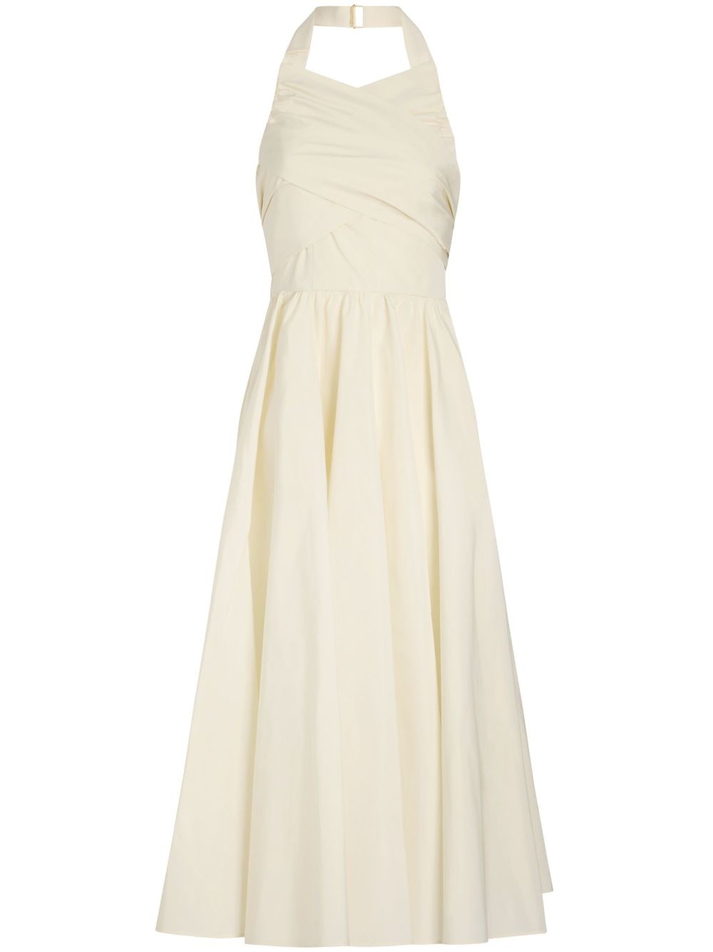 halterneck faille maxi dress - 1