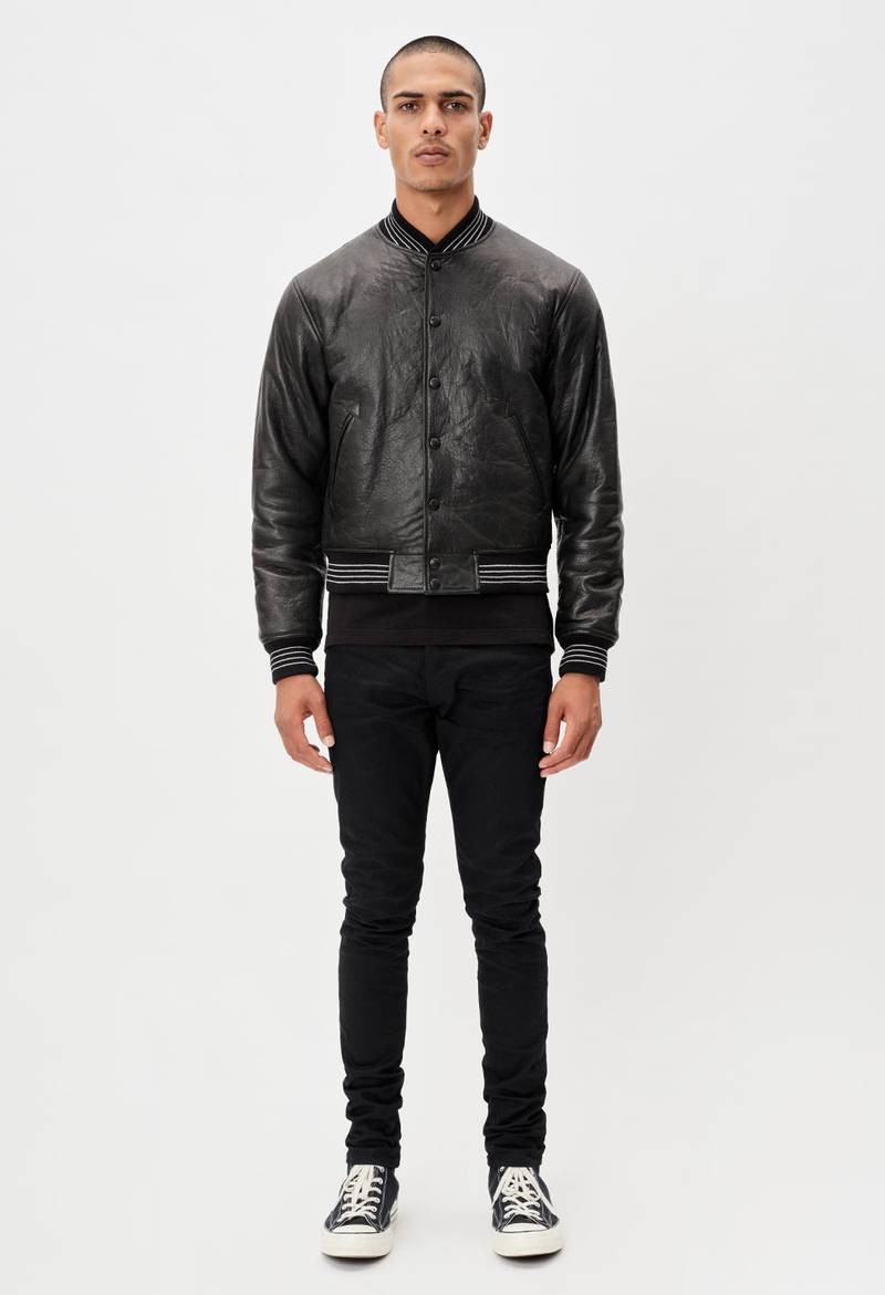 John Elliott LEATHER STADIUM JACKET outlook