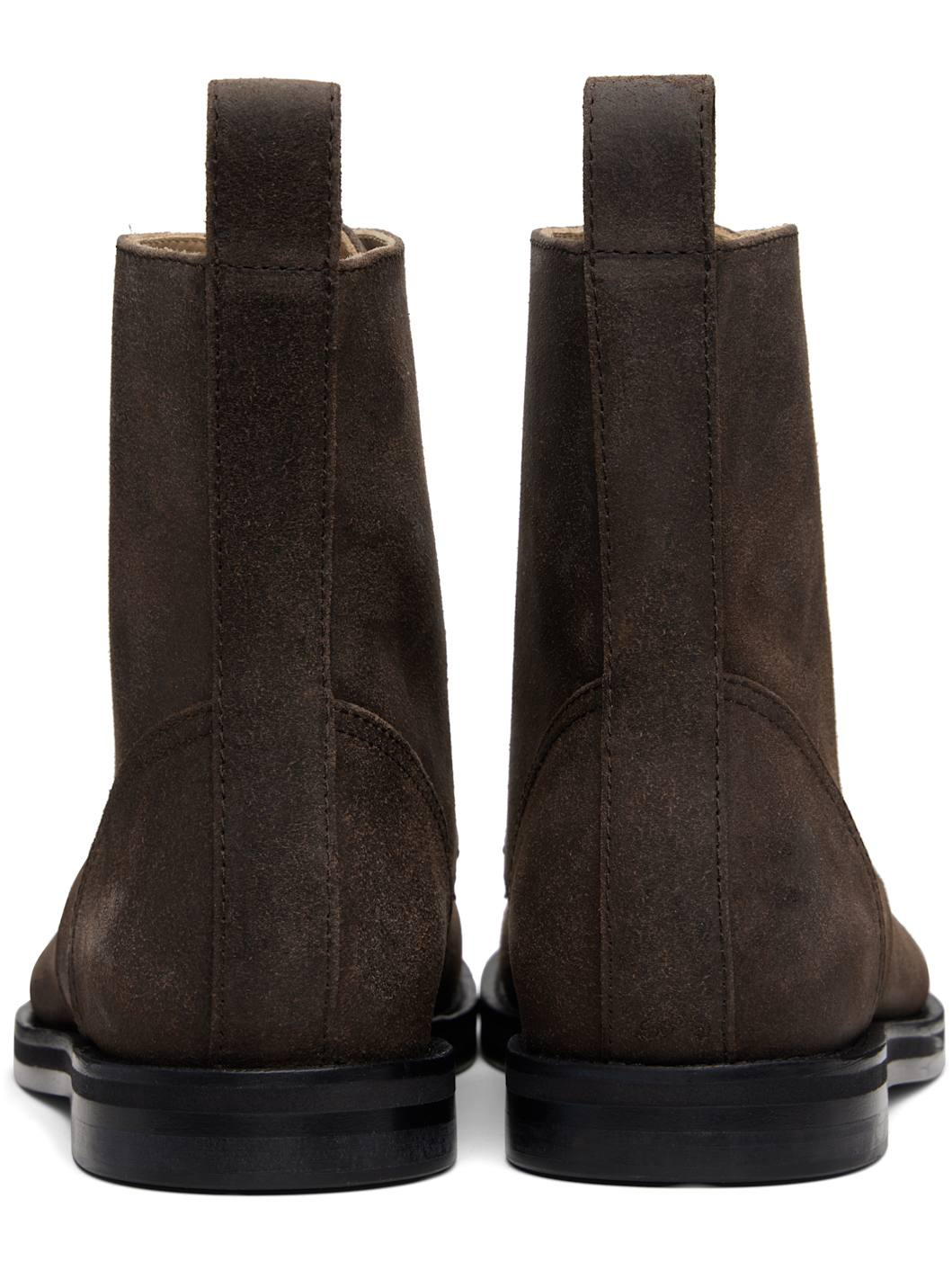Brown Loafer Lace-Up Boots - 2