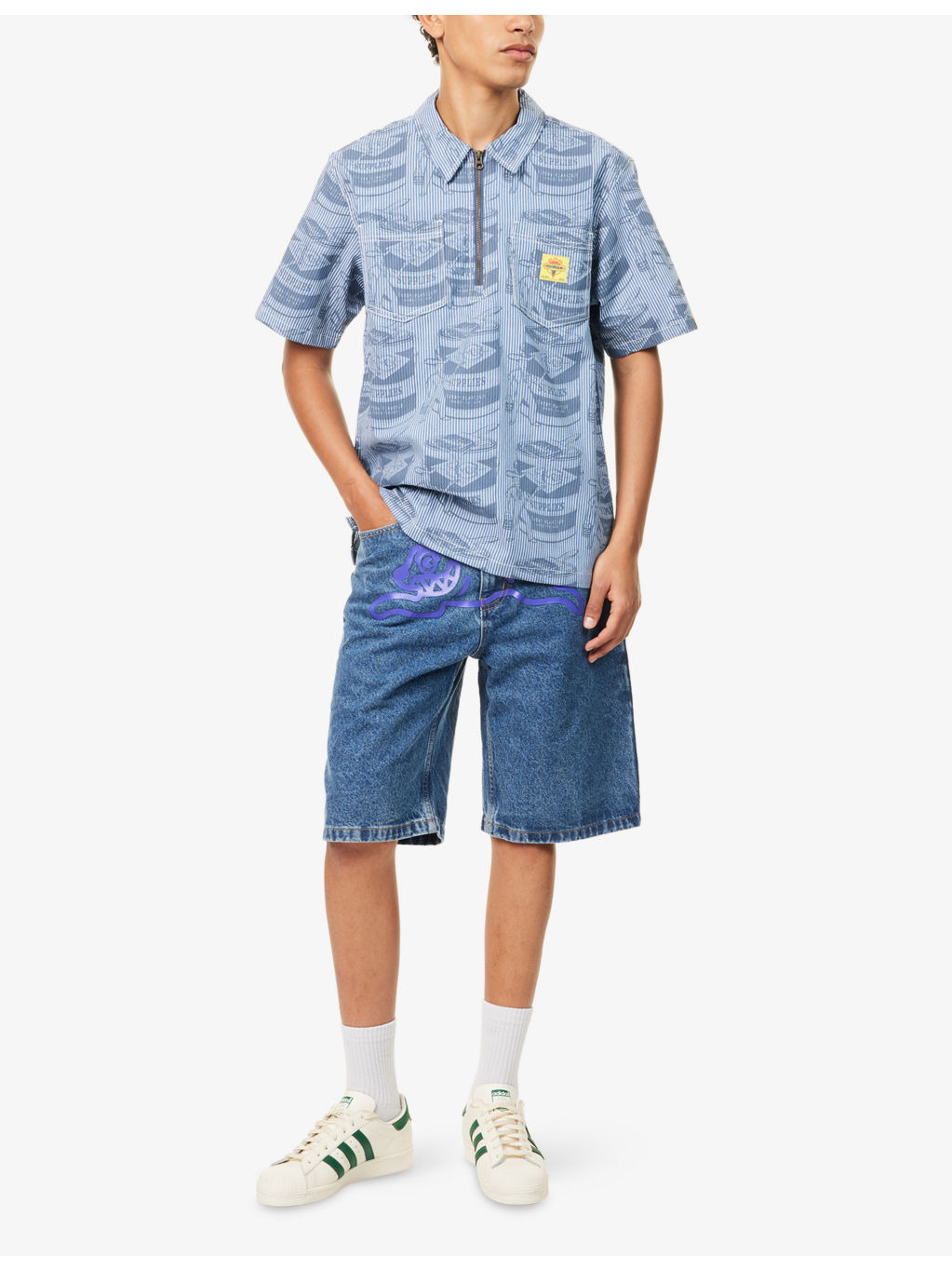 Running Dog Regular-Fit Denim Shorts - 2
