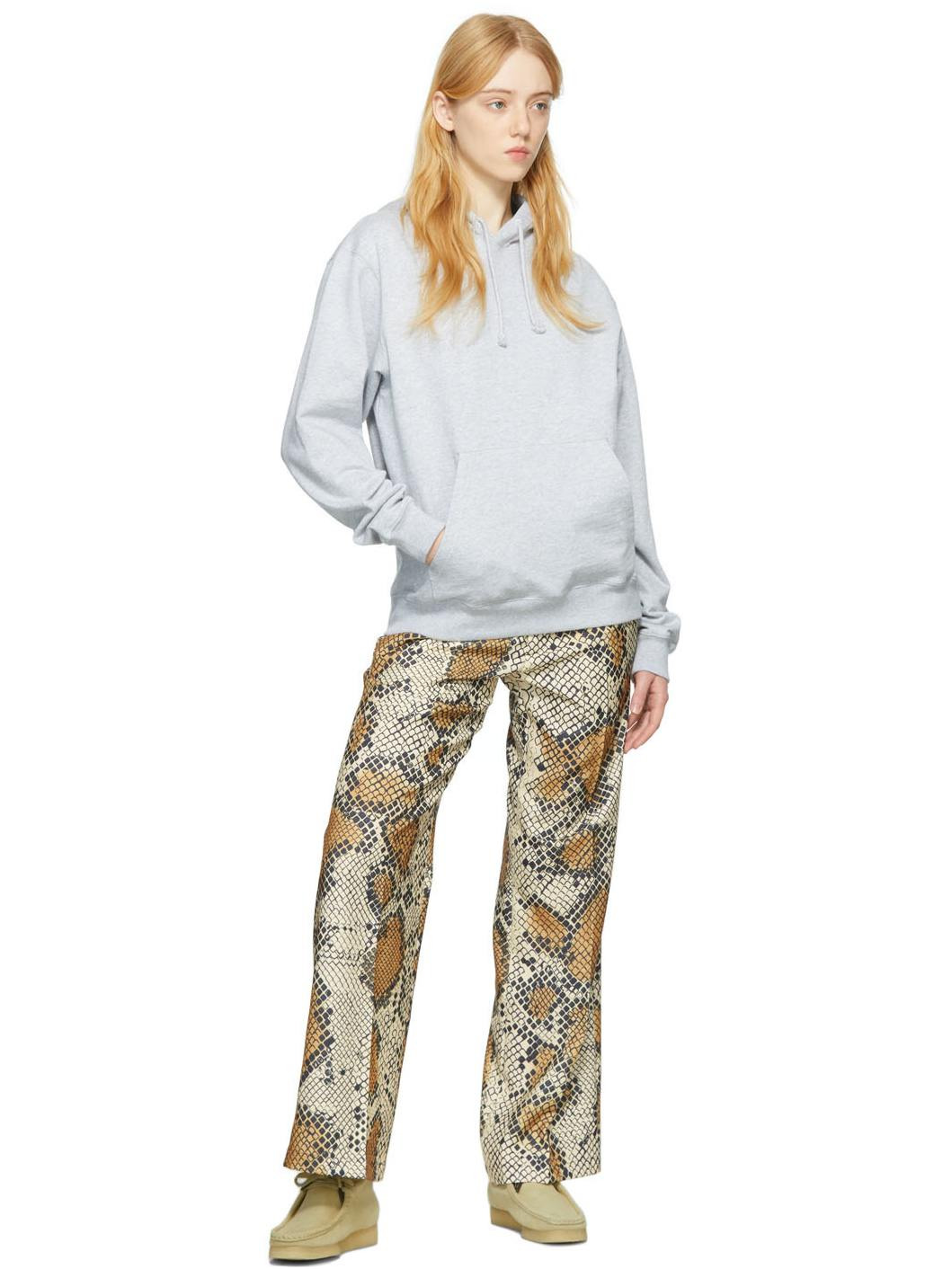 Beige Polyester Trousers - 4