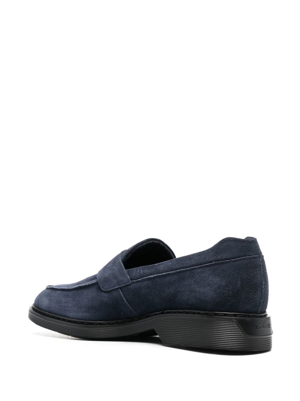 brushed-effect leather loafers - 3