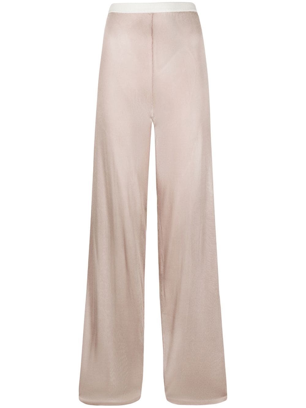 elasticated knitted trousers - 1