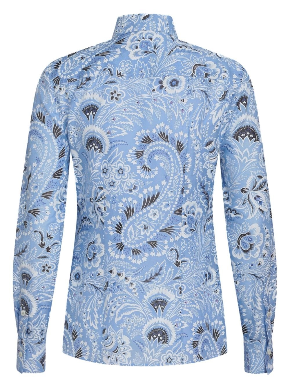 paisley-print cotton blend shirt - 7