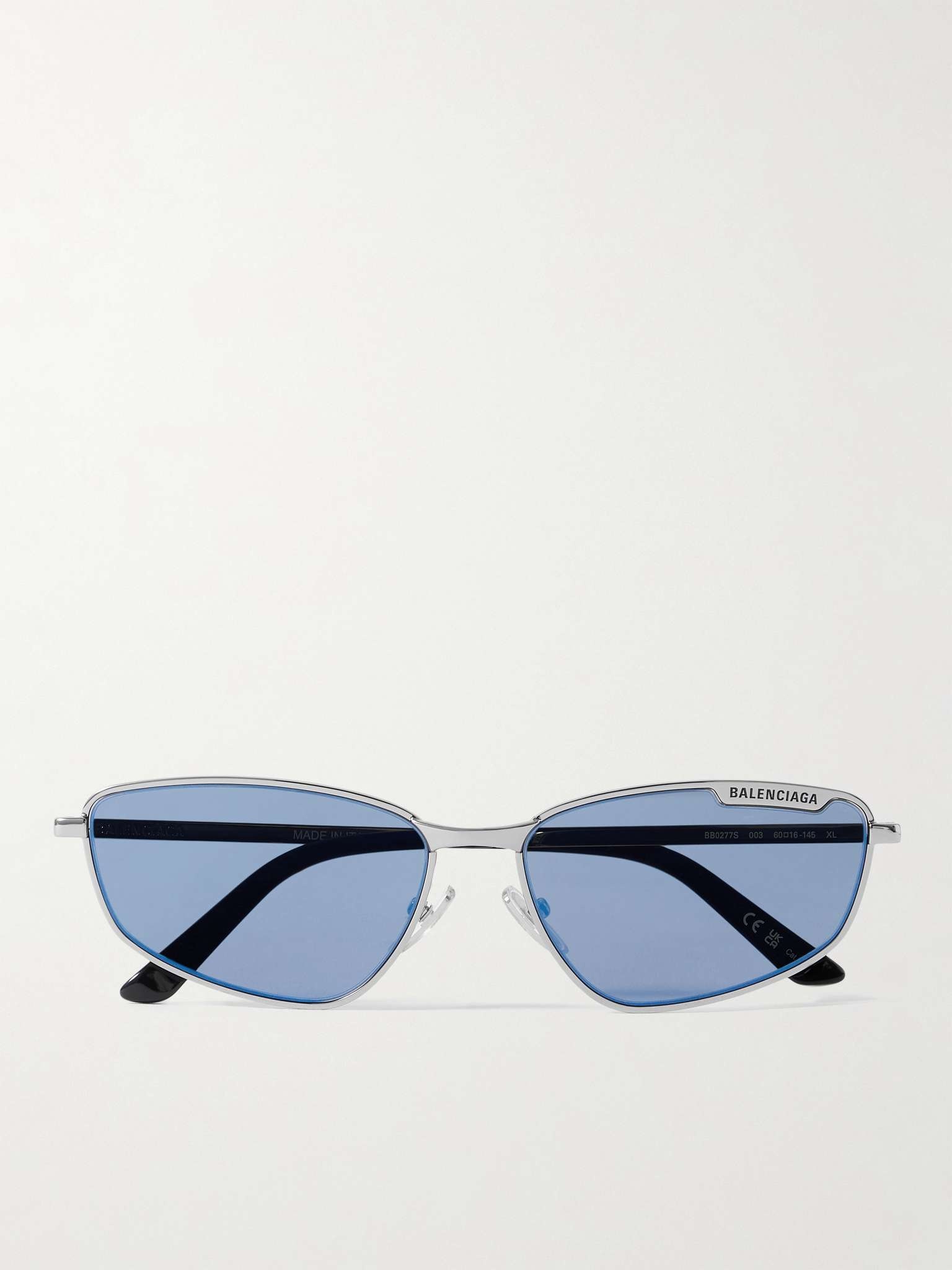 Cat-Eye Silver-Tone Sunglasses - 1