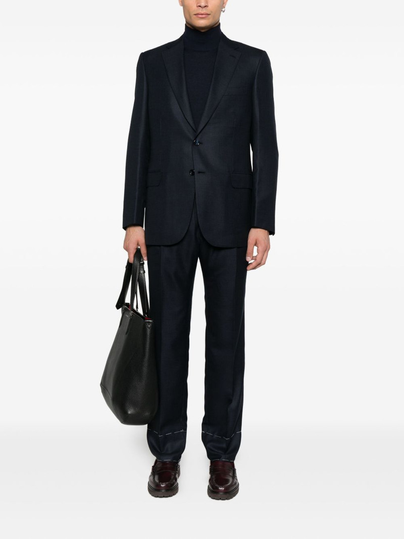 Brioni check-pattern single-breasted suit outlook