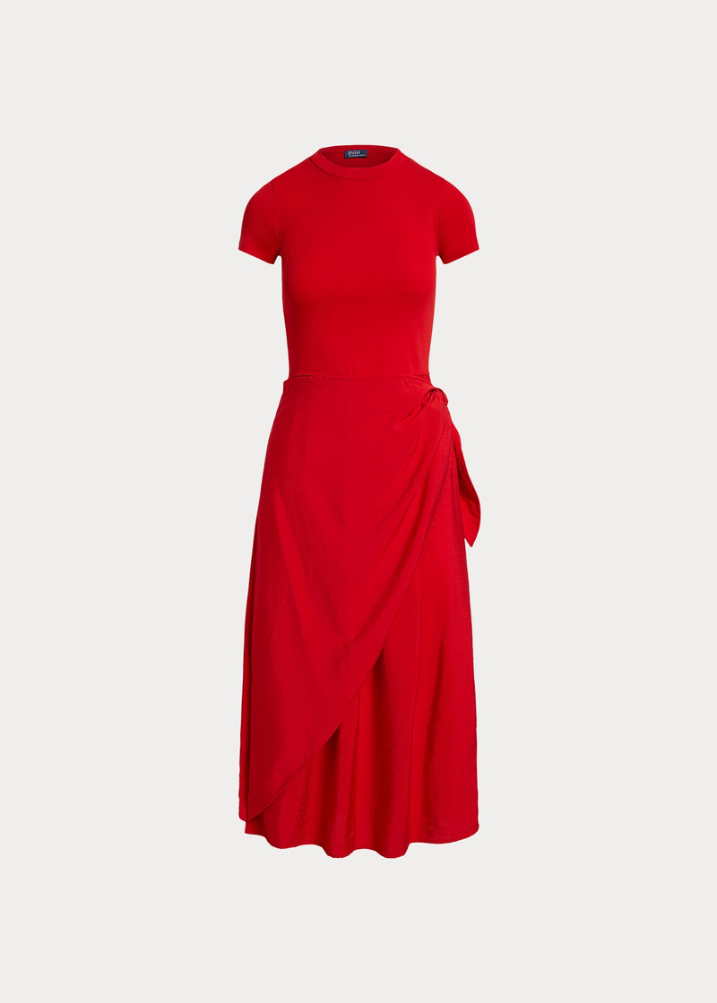 Faux-Wrap Tee Dress 1