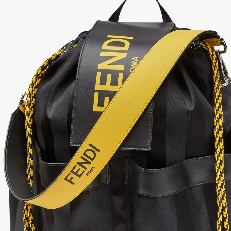 Black nylon backpack 4