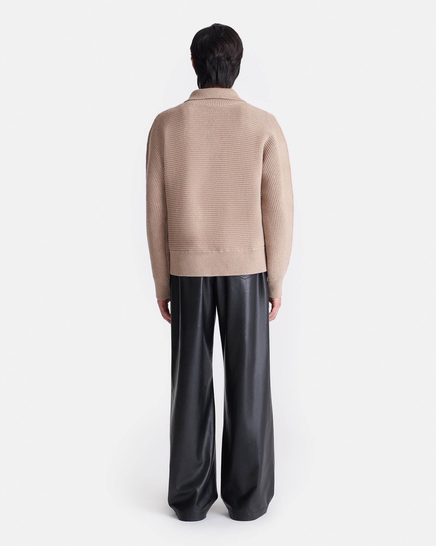 Cotton and Merino Wool Polo-Neck Sweater - 4