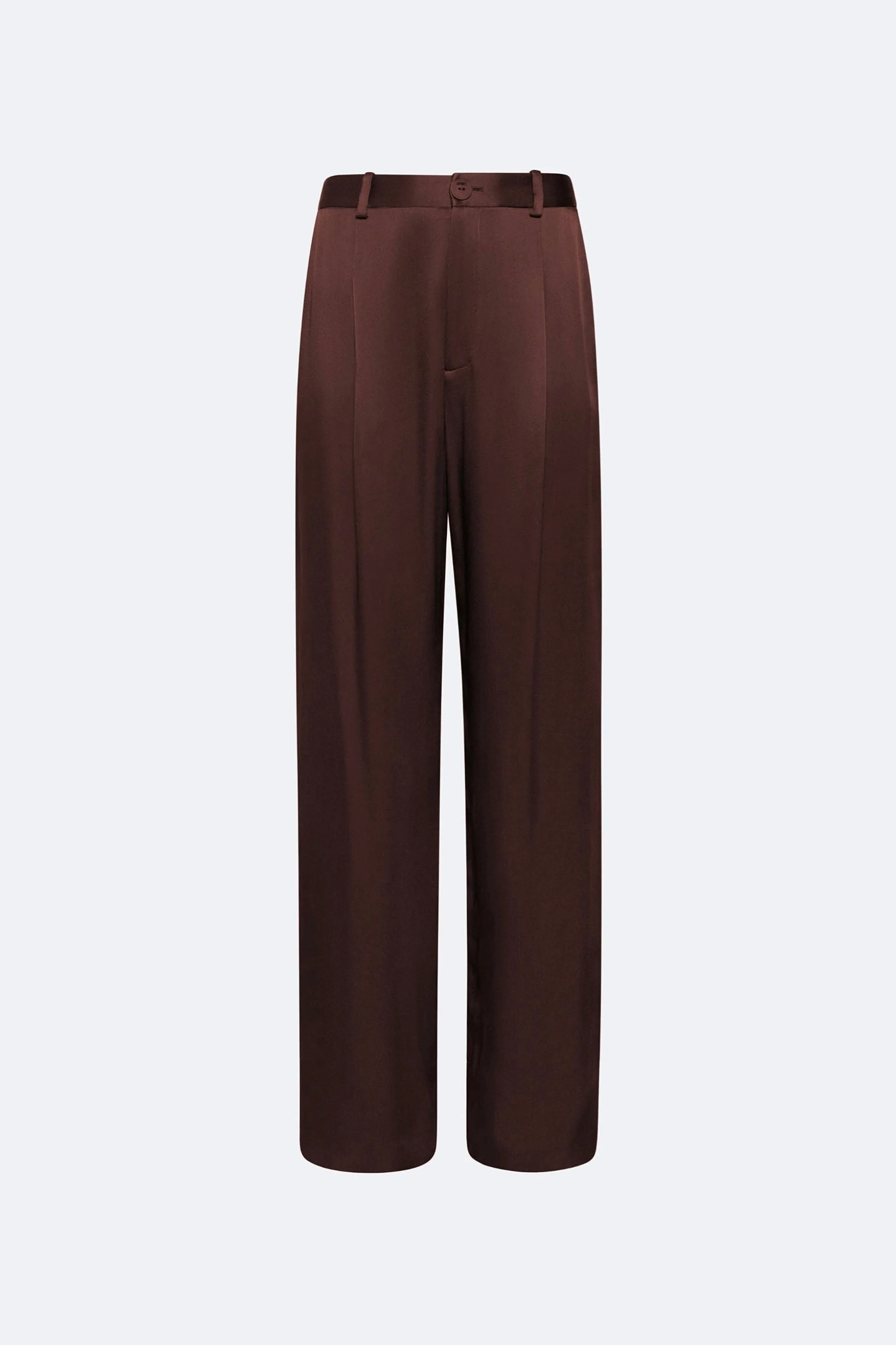 Satin Relaxed Pleated Pant - 1