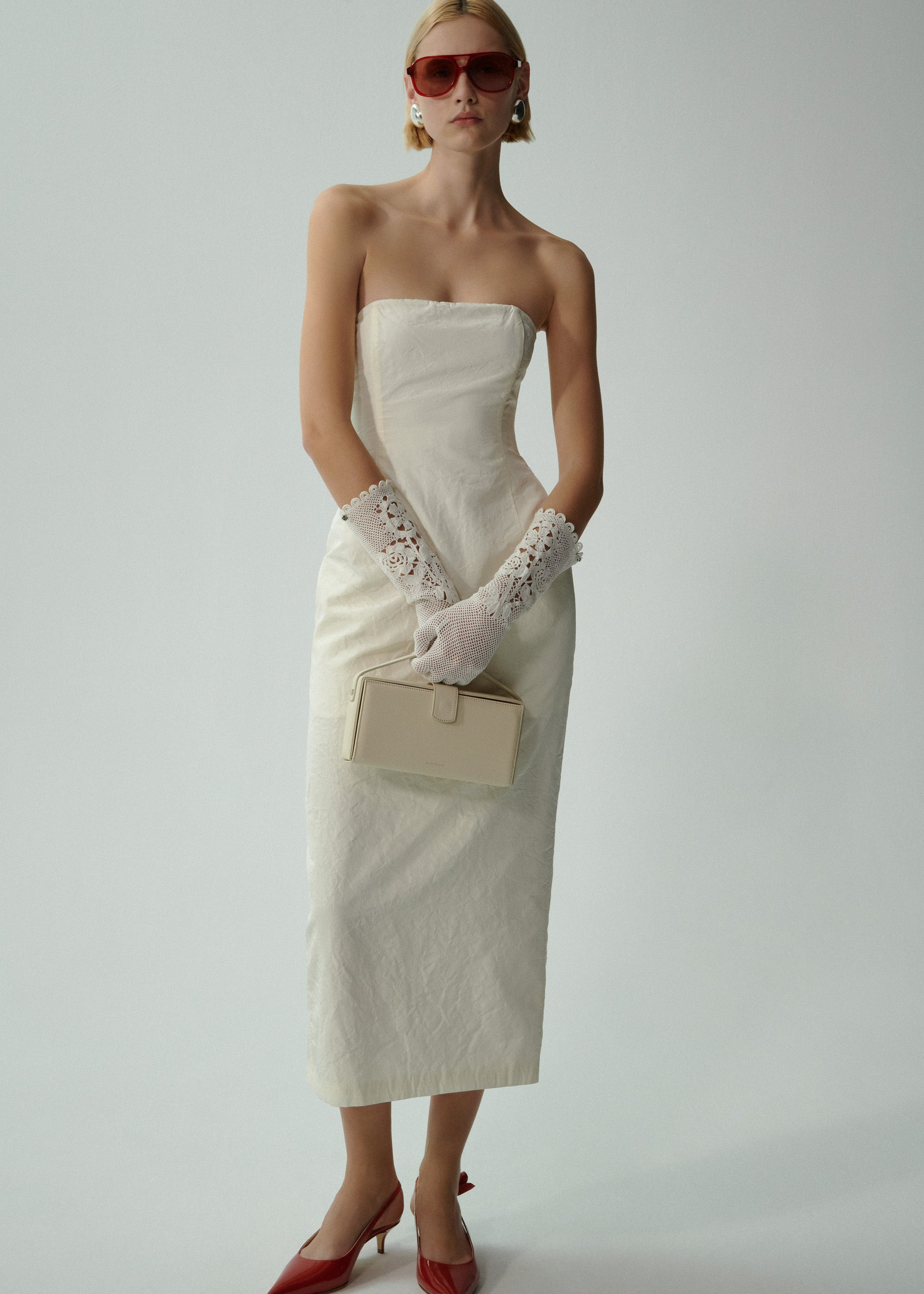 Crochet gloves in cream - 4